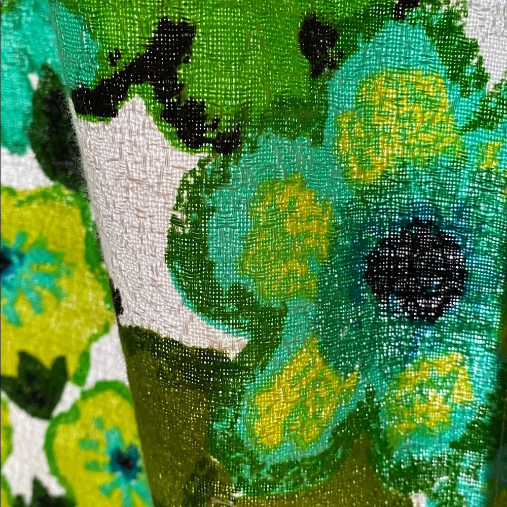 VTG Handmade Floral Café Curtains 3pc Set
